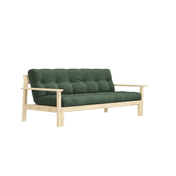 Unwind Bäddsoffa Natur/Olive Green 218cm