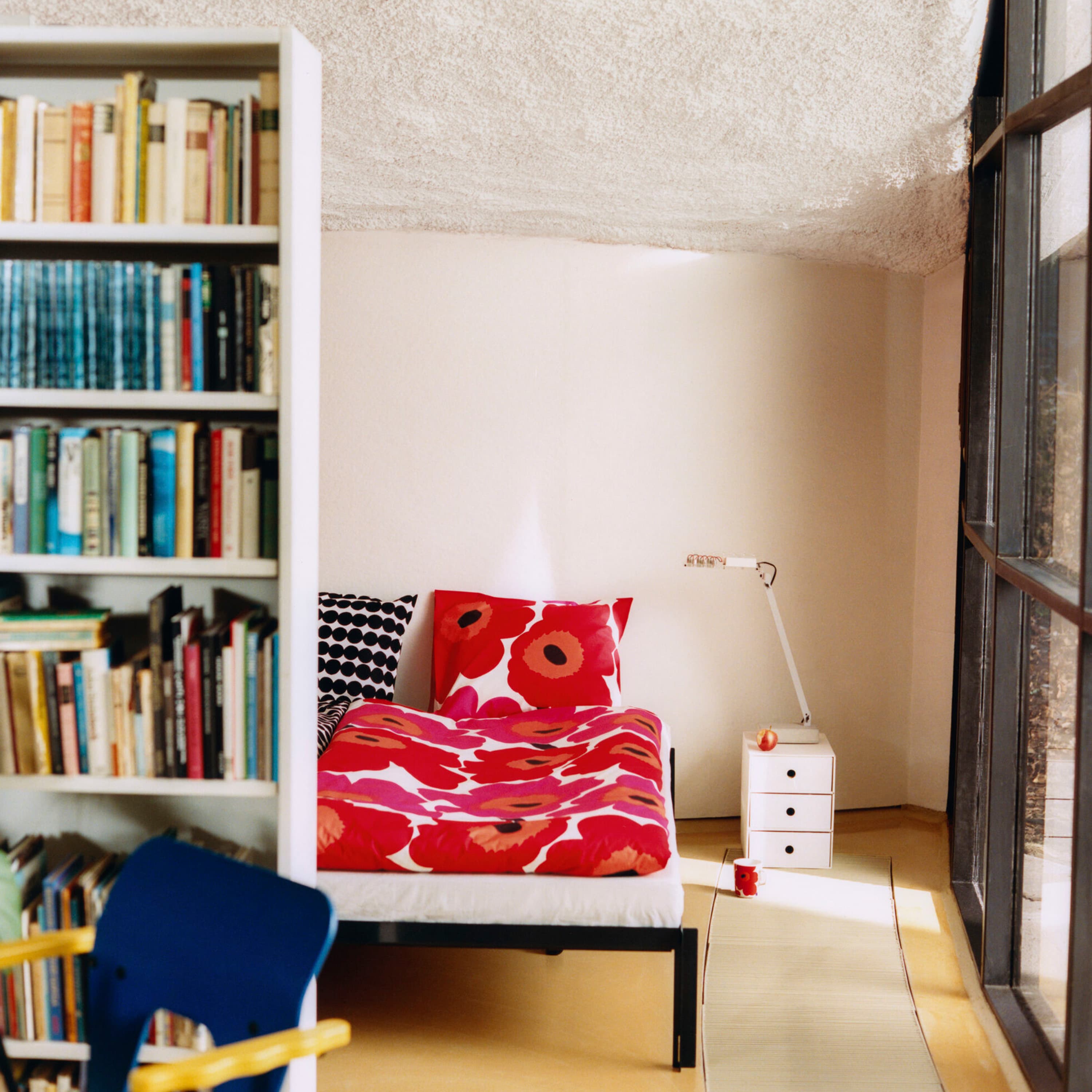 Unikko Örngott Röd/Vit 50x60