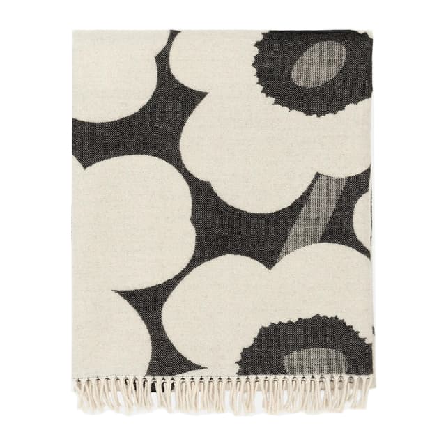 Unikko Pläd Svart 130x180